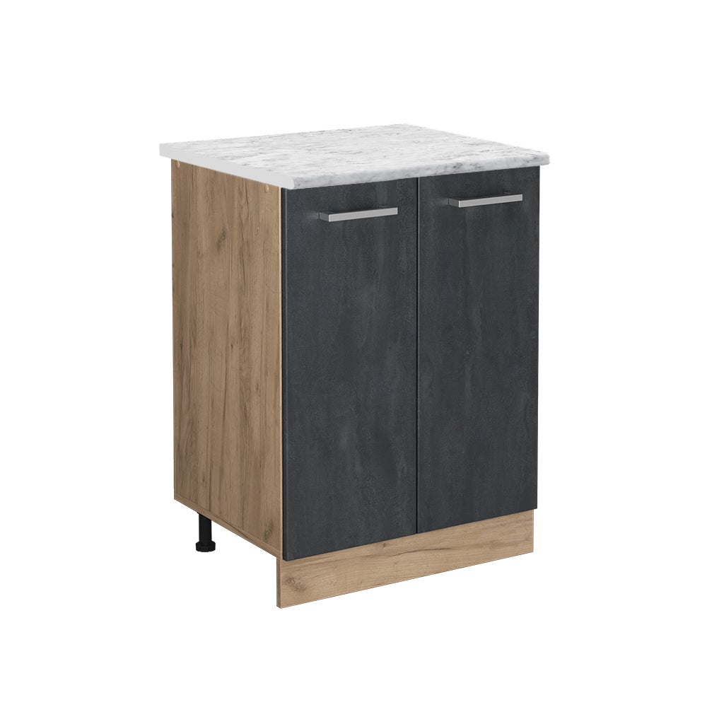 Vicco Szafki kuchenne R-Line, Czarny beton, 60 cm BP Marmur
