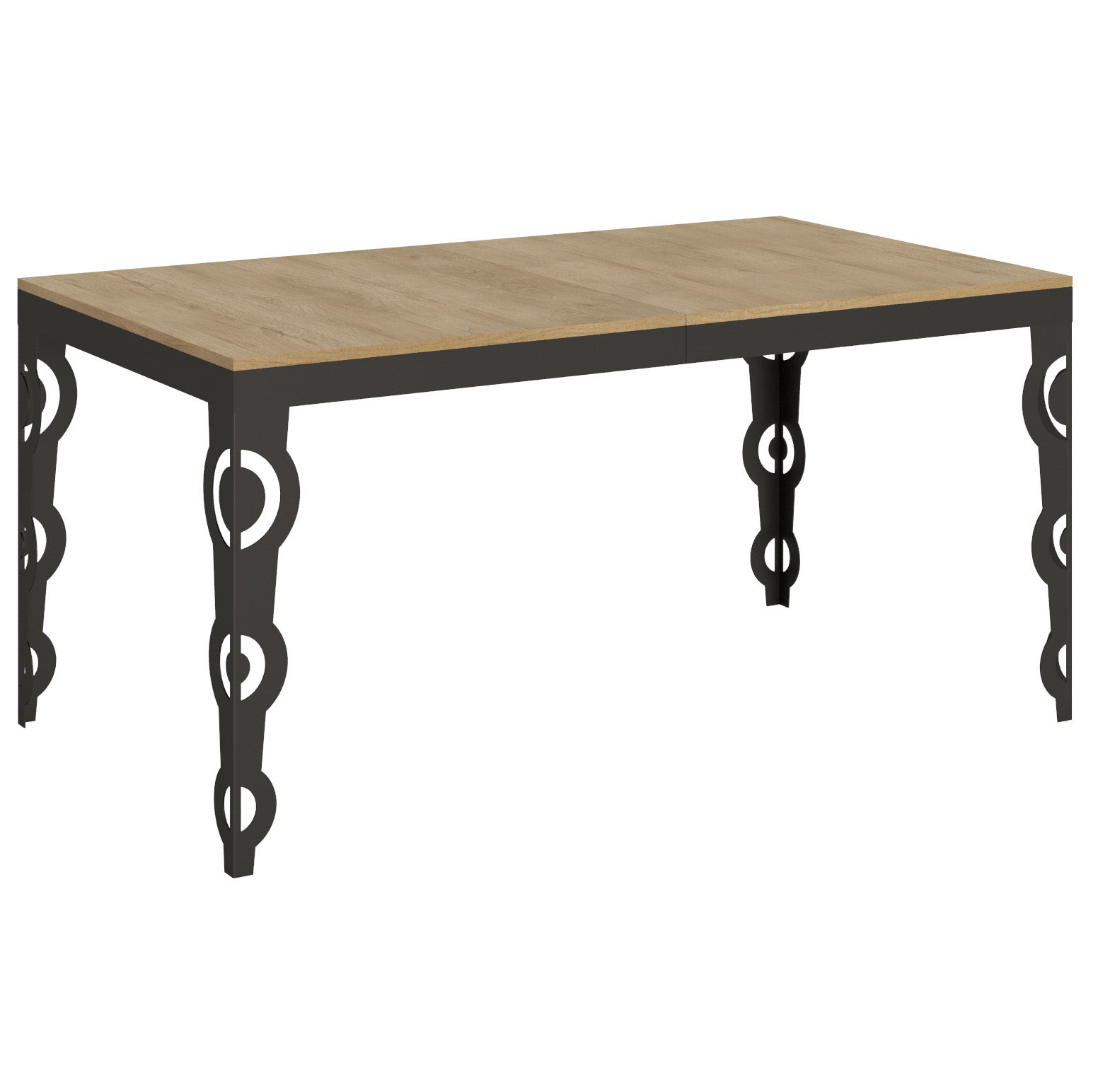 Stół rozkładany Karamay Evolution 90x160/264 cm, rama dąb naturalny antracyt