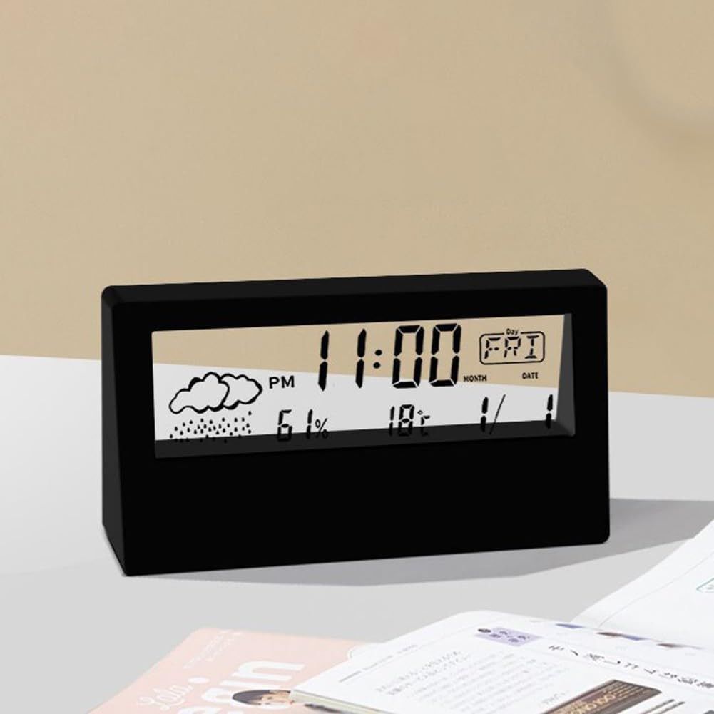 Horloge de bureau pratique intérieure température humidité compteur
