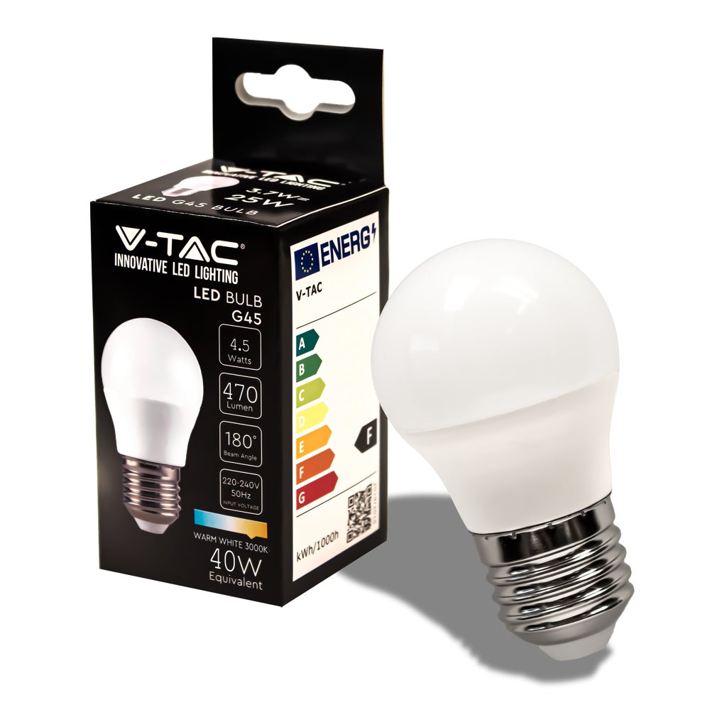 Żarówka LED E27 4,5W G45 3000K