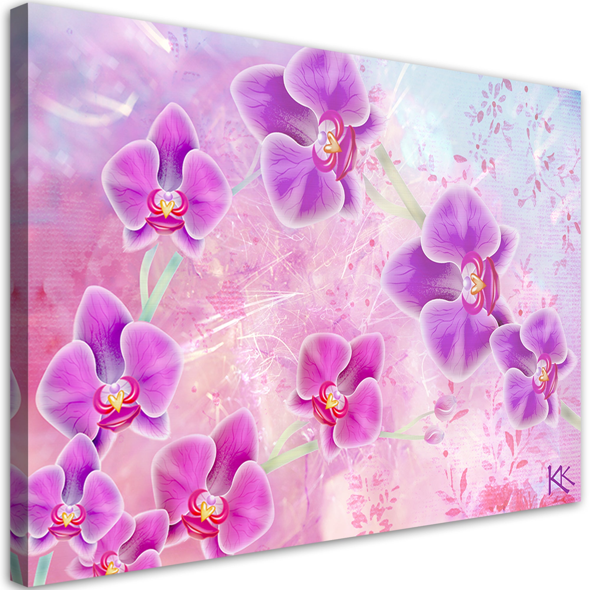 Obraz na płótnie, Orchidea Kwiaty Abstrakcja 120x80