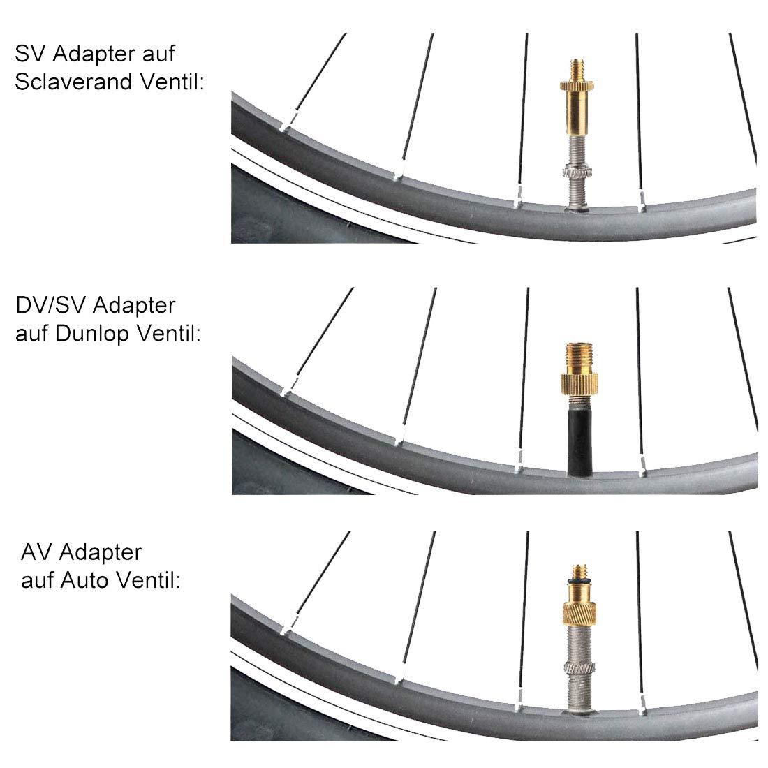 Lot De 2 Adaptateurs Pour Pompe à Vélo - Double Tête Pour Valve Presta, Compatible Toutes Pompes