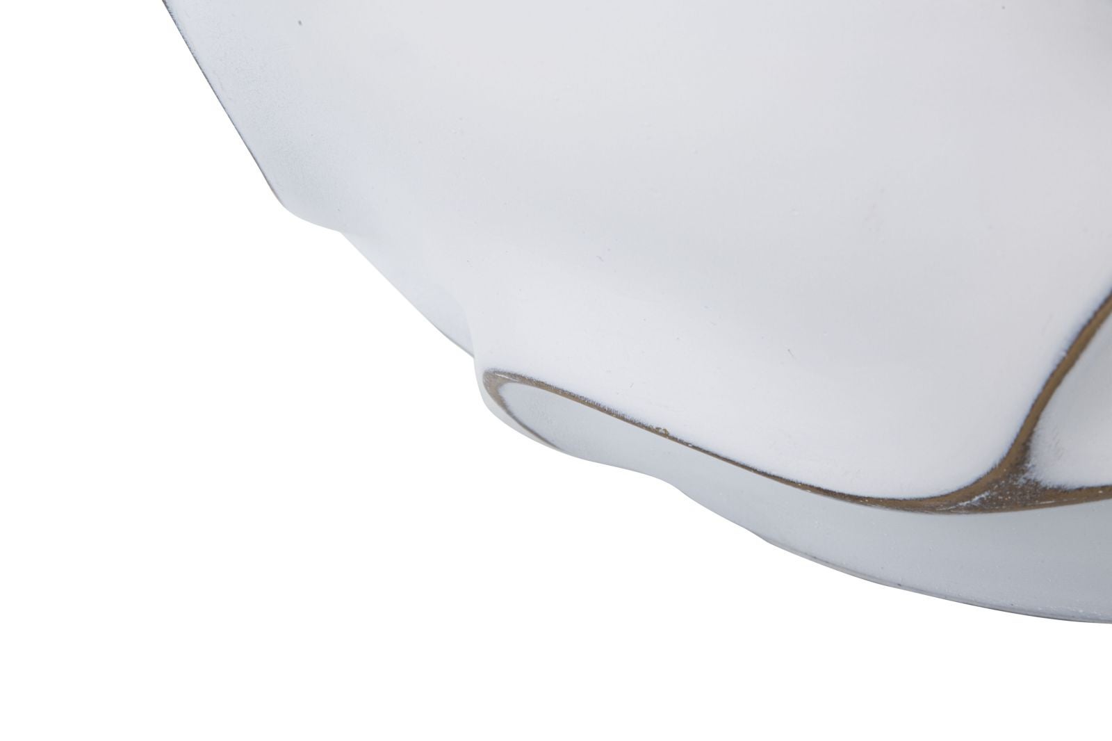 Cachepot in resina bianco con decori in rilievo Ø cm 44x37 - 4