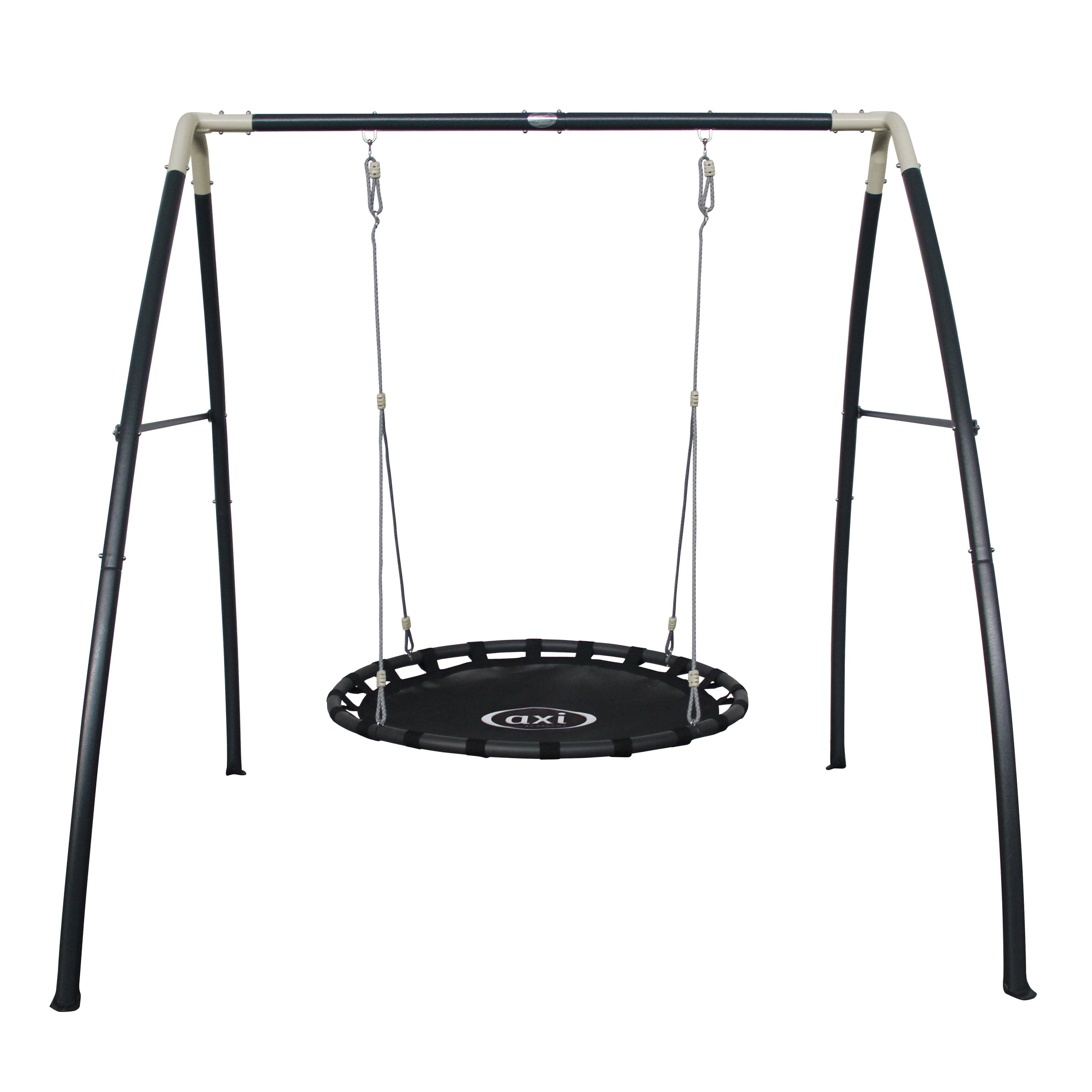 AXI Portique en Métal avec Balançoire Nid d'Oiseau Enfant | Balançoire ronde pour le jardin - 2