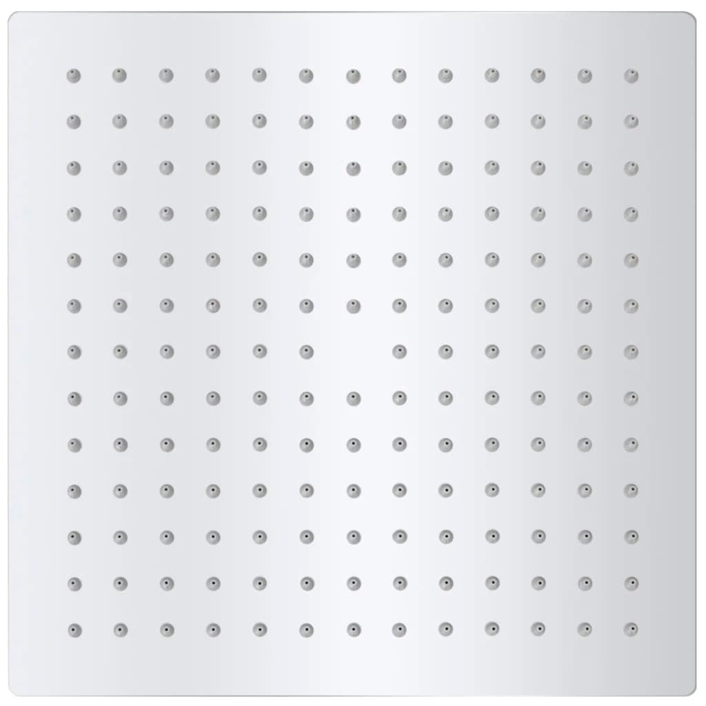 Soffione doccia a pioggia quadrato in acciaio inox 25x25 | Leroy Merlin