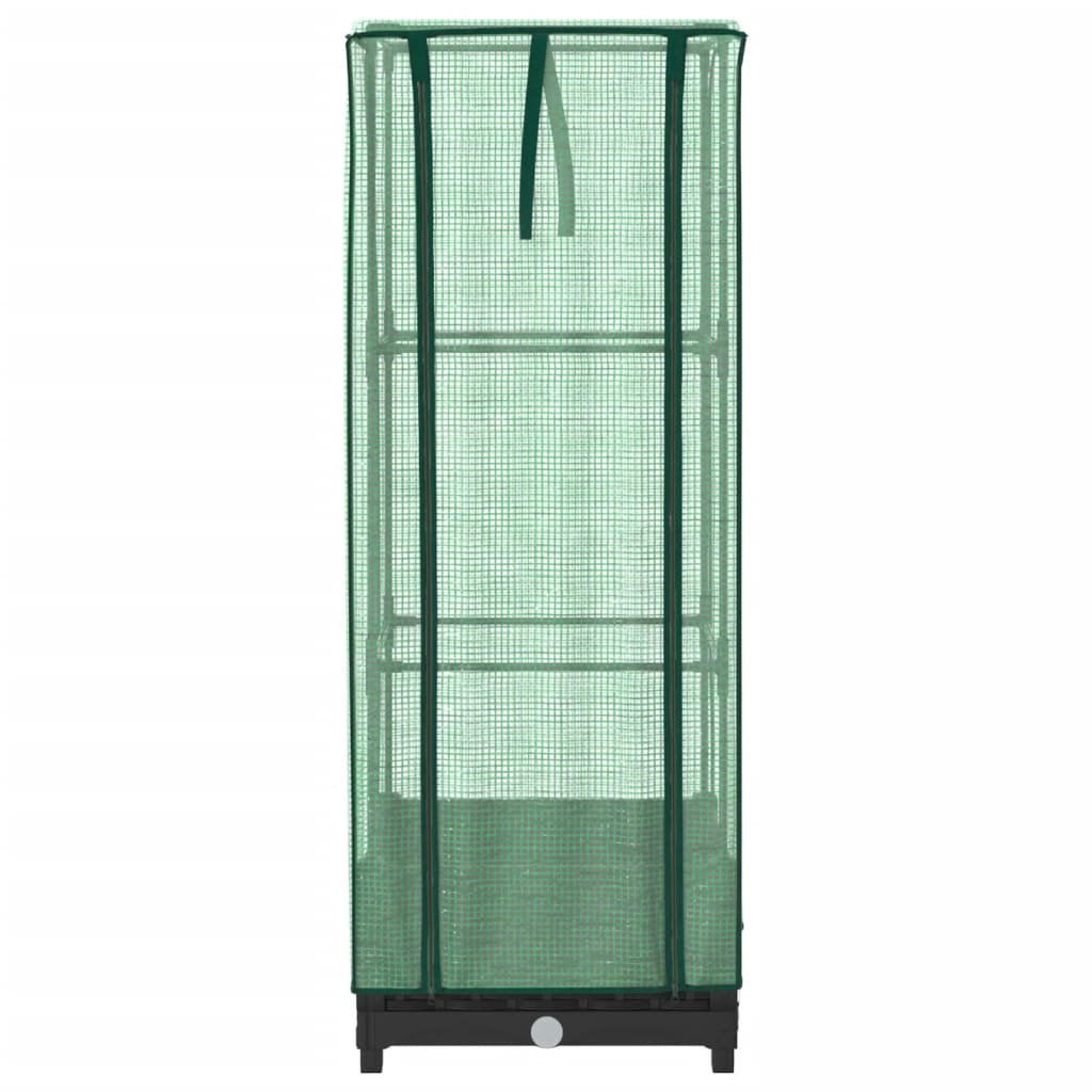 Jardinière surélevée | Pot de Fleurs avec housse aspect rotin 40x40x123 cm CFW89405 - 4