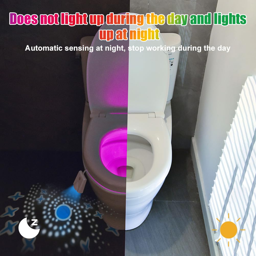 Veilleuse LED avec détecteur de mouvement, lumière pour siège de toilette, lumière LED pour toilettes - 4