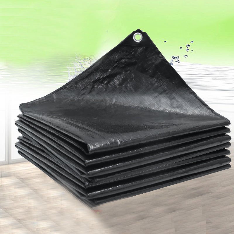 Czarna, wodoodporna plandeka PE odporna na zużycie do stawów, wiat i podwórek, 2 x 4 metry