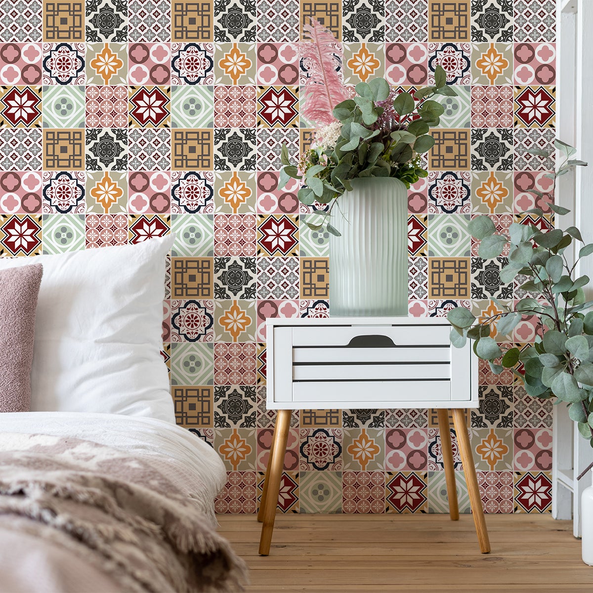 9 adesivi piastrelle azulejos loriatina - Sticker adesivo - adesivi murali - 9stickers15x15cm - 5