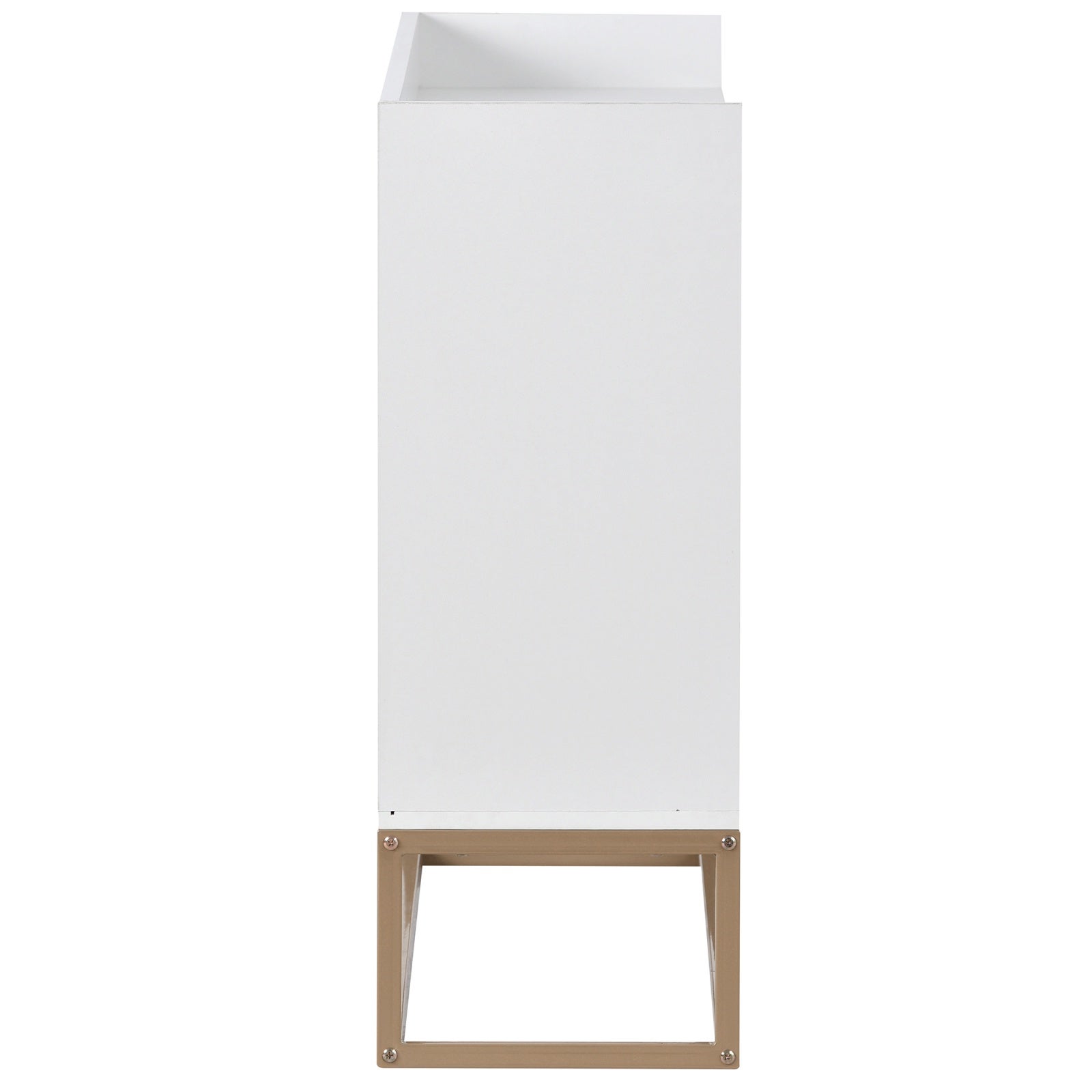 Buffet salon 120 cm, bahut 4 portes push to open, meuble d'entrée salon salle à manger, cuisine, moderne, 120x30x80 cm - Blanc - 8