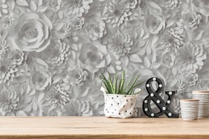 Muralo Papier Peint Photo XXL 360x240 Cm – Effet 3D Fleurs Et Papillons – Intissé Avec Colle Offerte – Décoration Murale Salon