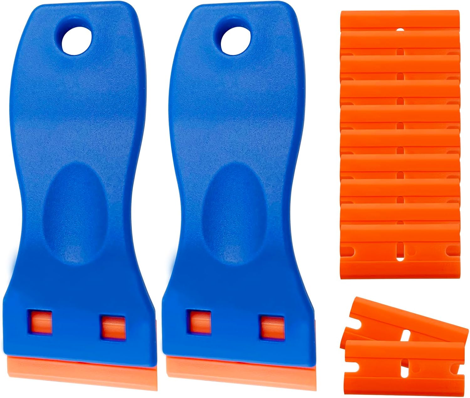 Skrobak do płyt ceramicznych, 2 plastikowe skrobaki, 20 skrobaków do usuwania etykiet, kleju, farby, naklejek i kalkomanii, czyszczenie