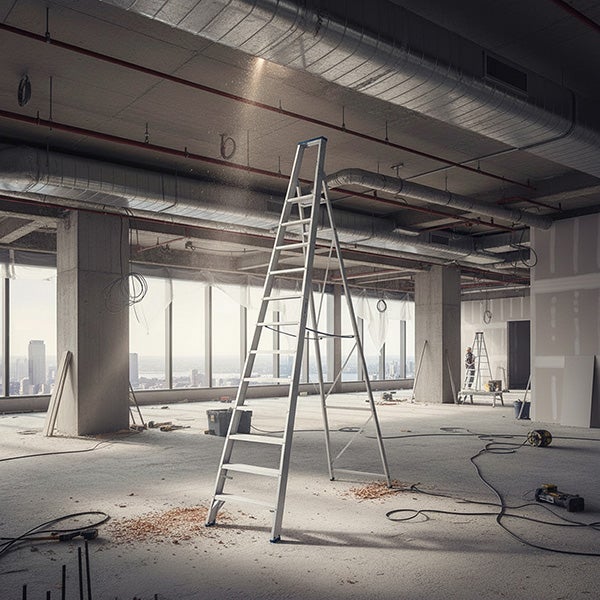 Escabeau alu 12 marches - Hauteur max. de travail 5.00m - PT12 - 6