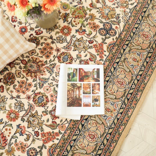 Tapis traditionnel floral - Mamie in love - Corail doux - 200 x 290 cm - 3