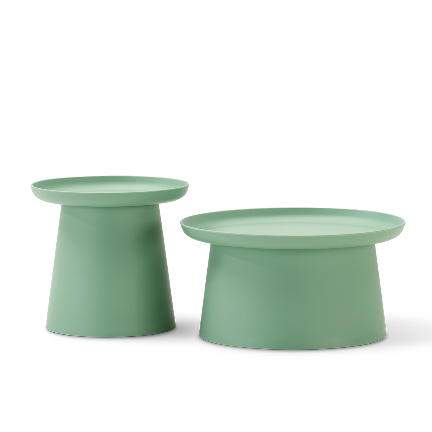 set-2-tables-d-appoint-rondes-en-polypropyl-ne-50-et-70cm-vert-murano
