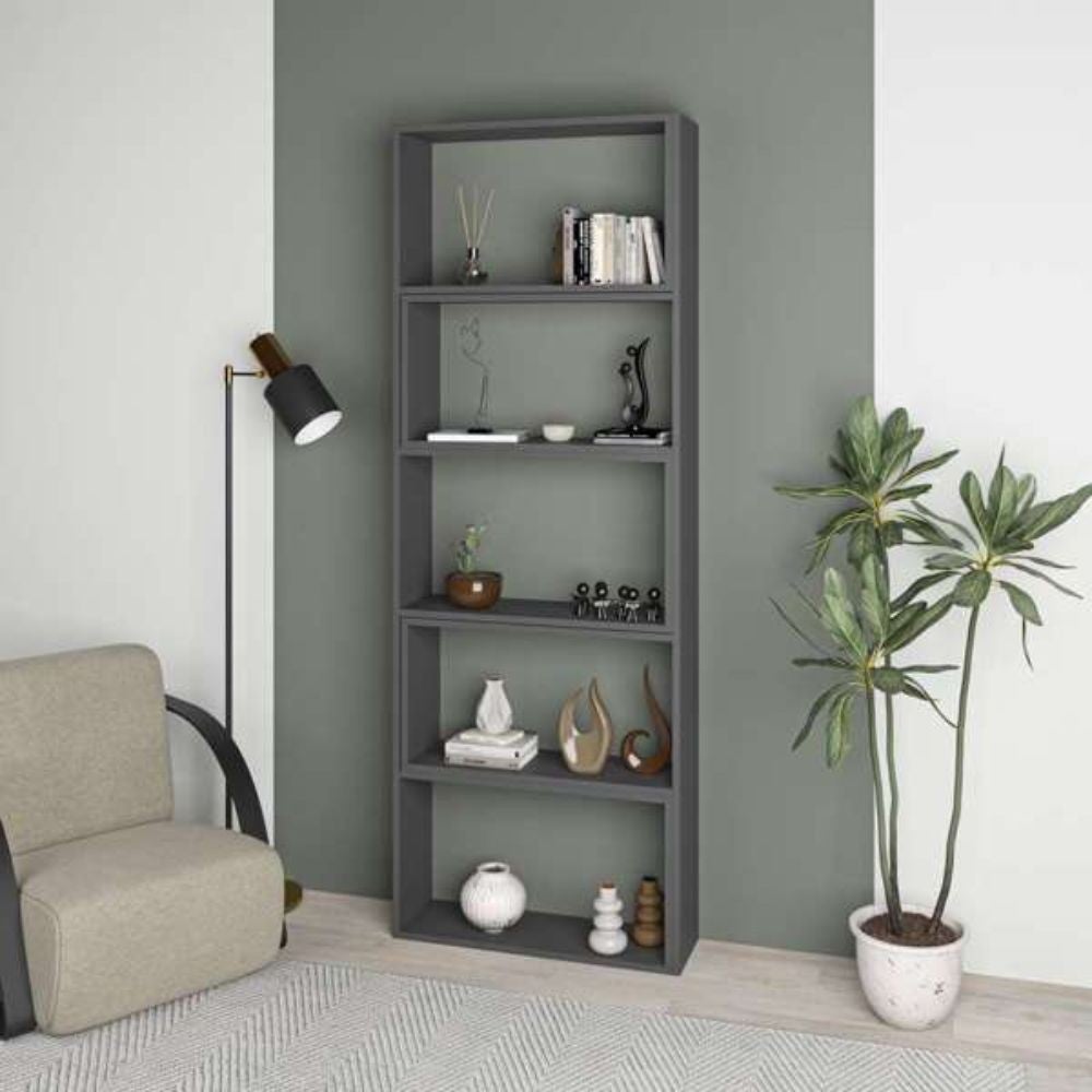 Libreria estensibile angolare Wish 72x22x200h colore antracite - 3