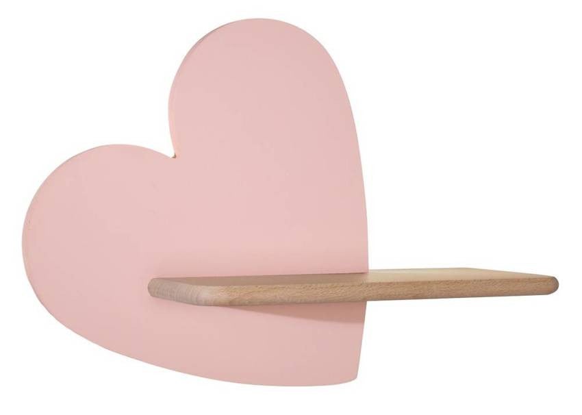 Kinkiet ścienny Heart różowo-jasne drewno LED 5W 4000K 250lm wym: 26 x 36 x 12 cm metal IP20 Candellux
