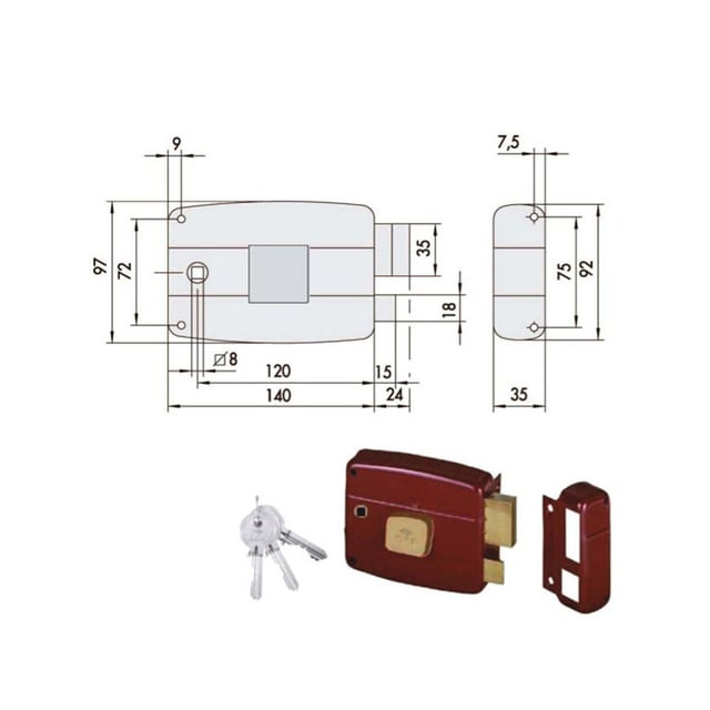 CISA 50181-60-2 SERR APPL CIL FISSO SX - 50181.60 sx