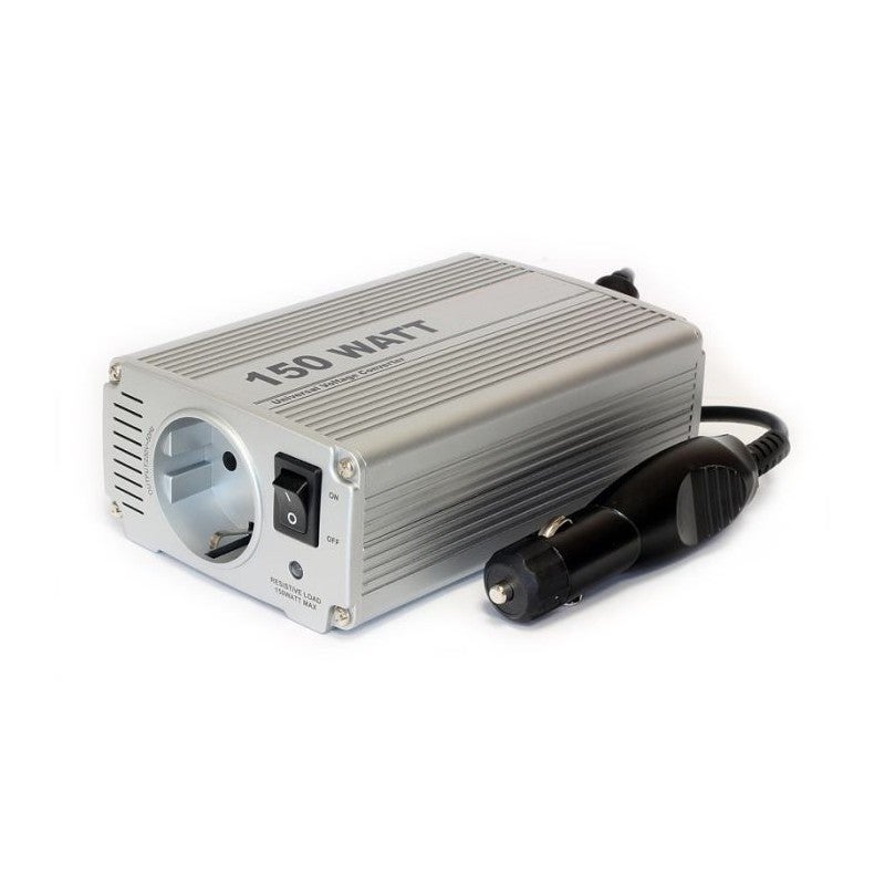 Convertisseur Elévateur de Tension 12V 220 V 230 V + Allume cigare - 150 W max, pour Voiture Bateau Camping Car, Ventilateur Intégré - 3