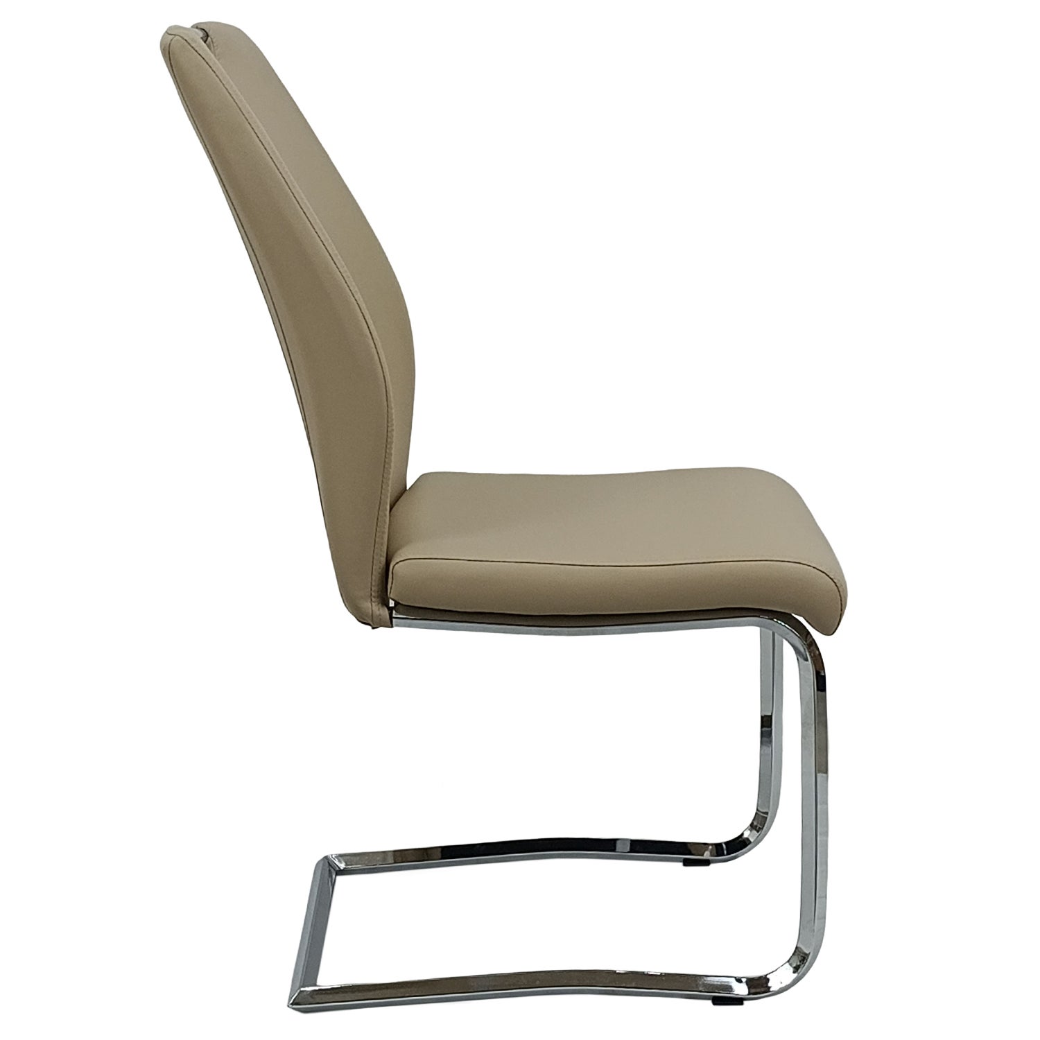 Marvin Sedia con Struttura in Metallo e Seduta Imbottita Edda di Design Moderno per Casa Ufficio Sala da Pranzo (4, Tortora) - 3