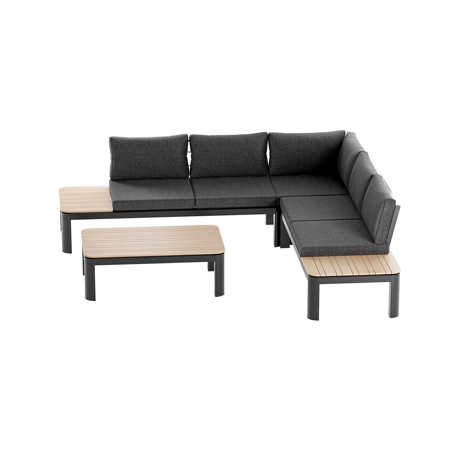 Narożnik ogrodowy aluminiowy BELLANTI Milano Lounge 4-osobowy Dark Grey - 3