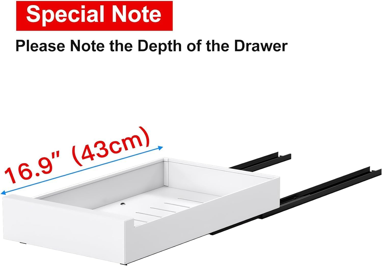 Tiroir télescopique extensible pour armoire de cuisine, organiseur d'armoire de cuisine,organiseur de cabinet à tirer,blanc,31-52 cmL x 43cmPx7,5cm H - 4