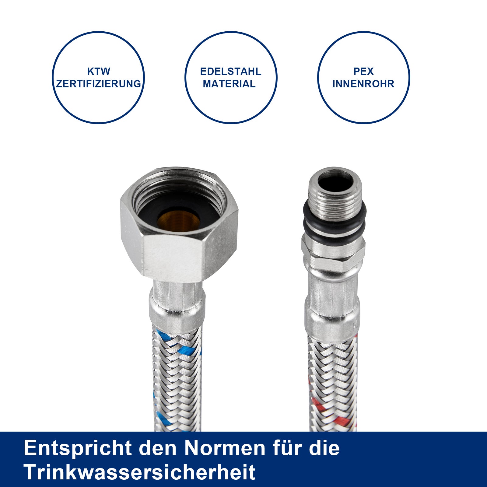 Auralum Max Grifo de Cascada para Fregadero Encimera,Mezclador Alto para Lavabo,Grifo de Cascada para Baño Inoxidable, Grifo de un Orificio en Cromo - 5
