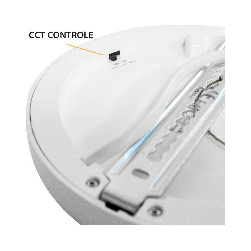 Plafonnier LED Rond - 170mm - 12W - CCT Dimmable - Blanc - Encastrable - 4