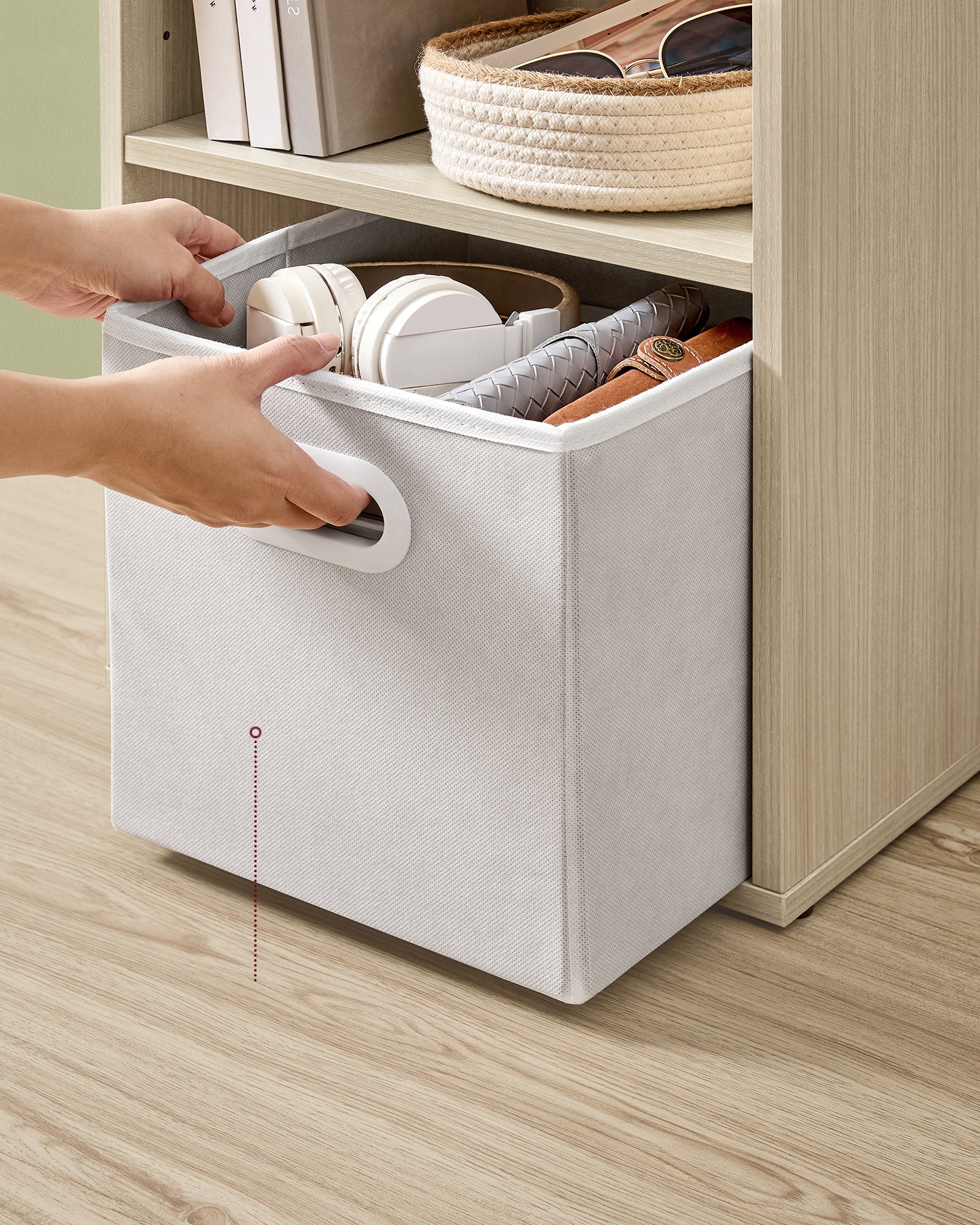 Bibliothèque, Étagère sur 6 Niveaux, Meuble de Rangement Ouvert, Étagère, 24 x 40 x 178,5 cm, pour Salon, Bureau, Salle à Manger, Beige Naturel - 4