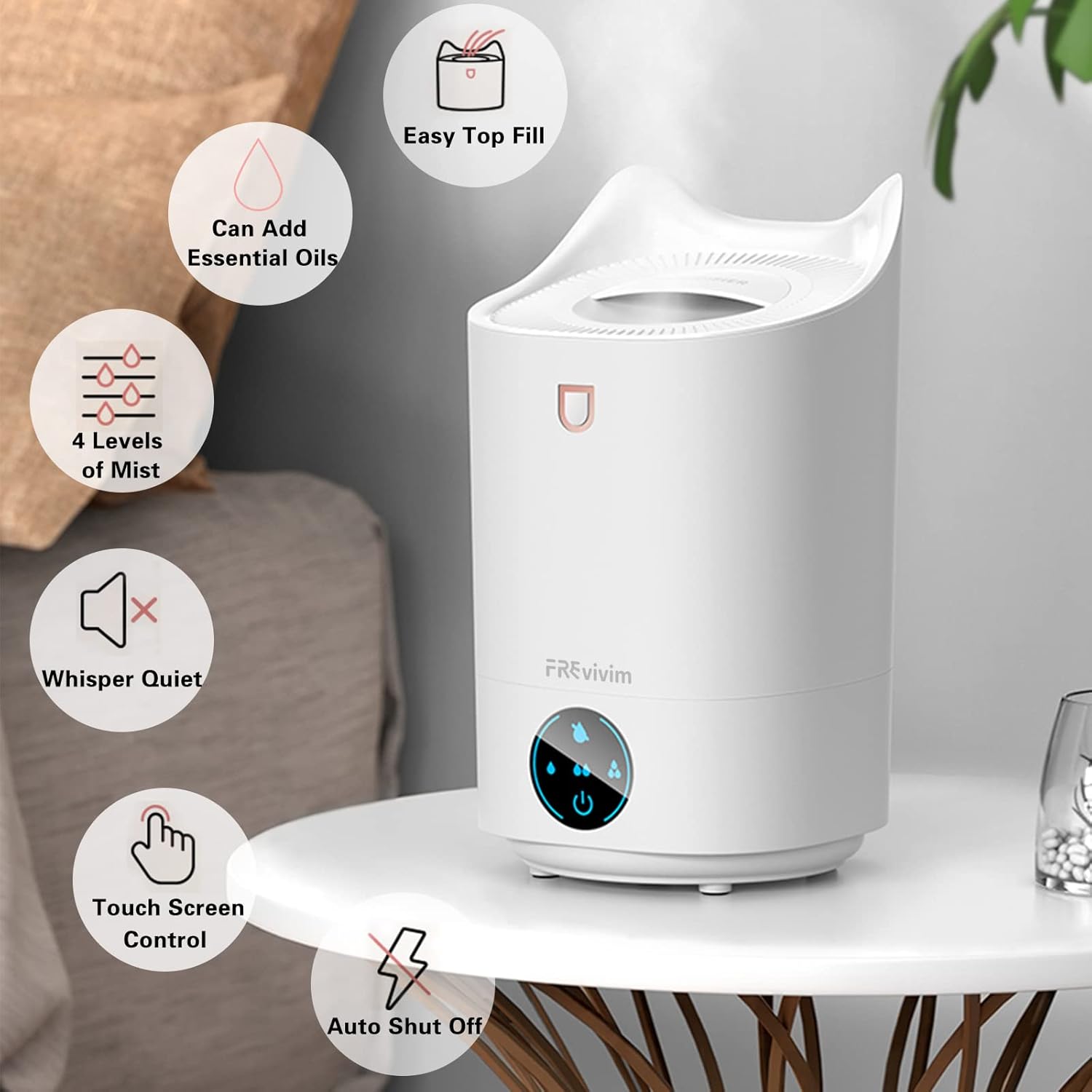 Humidificateur D'Air Breva Lanaform - Vapeur Froide Silencieux 3,5L