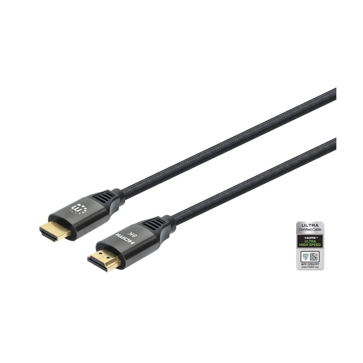 Manhattan 355933 câble HDMI 1 m HDMI Type A (Standard) Noir | Leroy Merlin