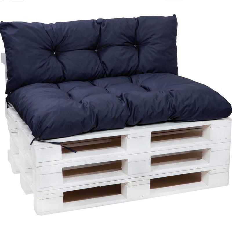 Poduszka ogrodowa na paletę 120x60x50cm poduszka na meble ogrodowe granatowa, poduszka na balkon taras, poducha ogrodowa na meble z palet
