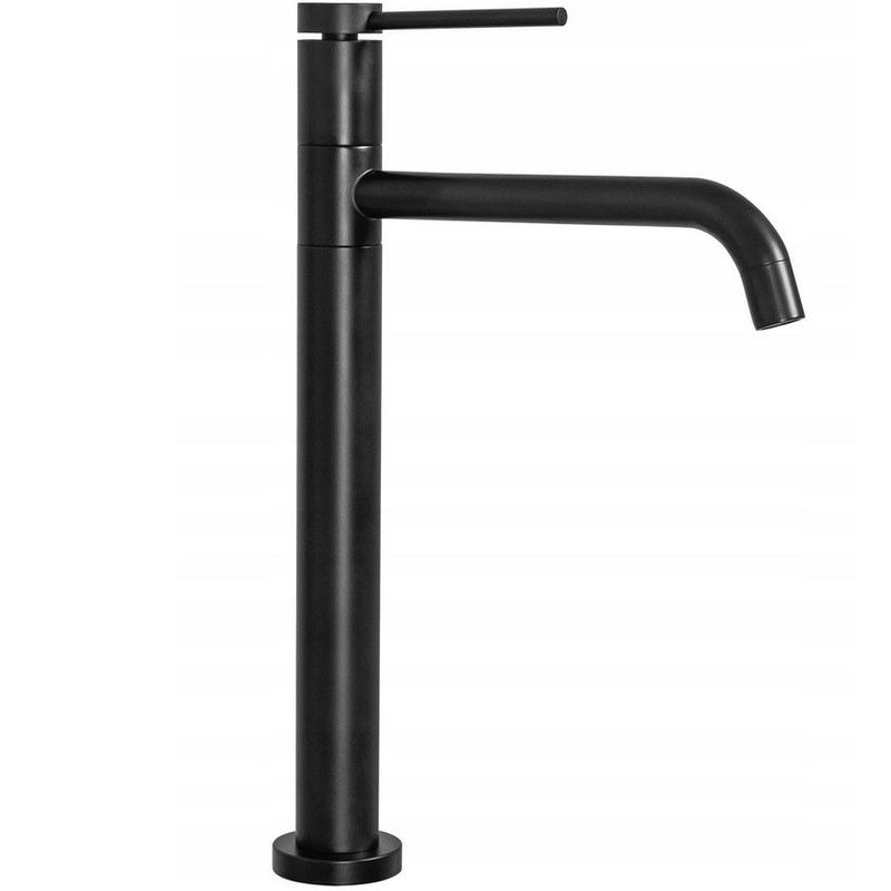 Bateria Umywalkowa REA LUGANO SLIM Czarna Wysoka