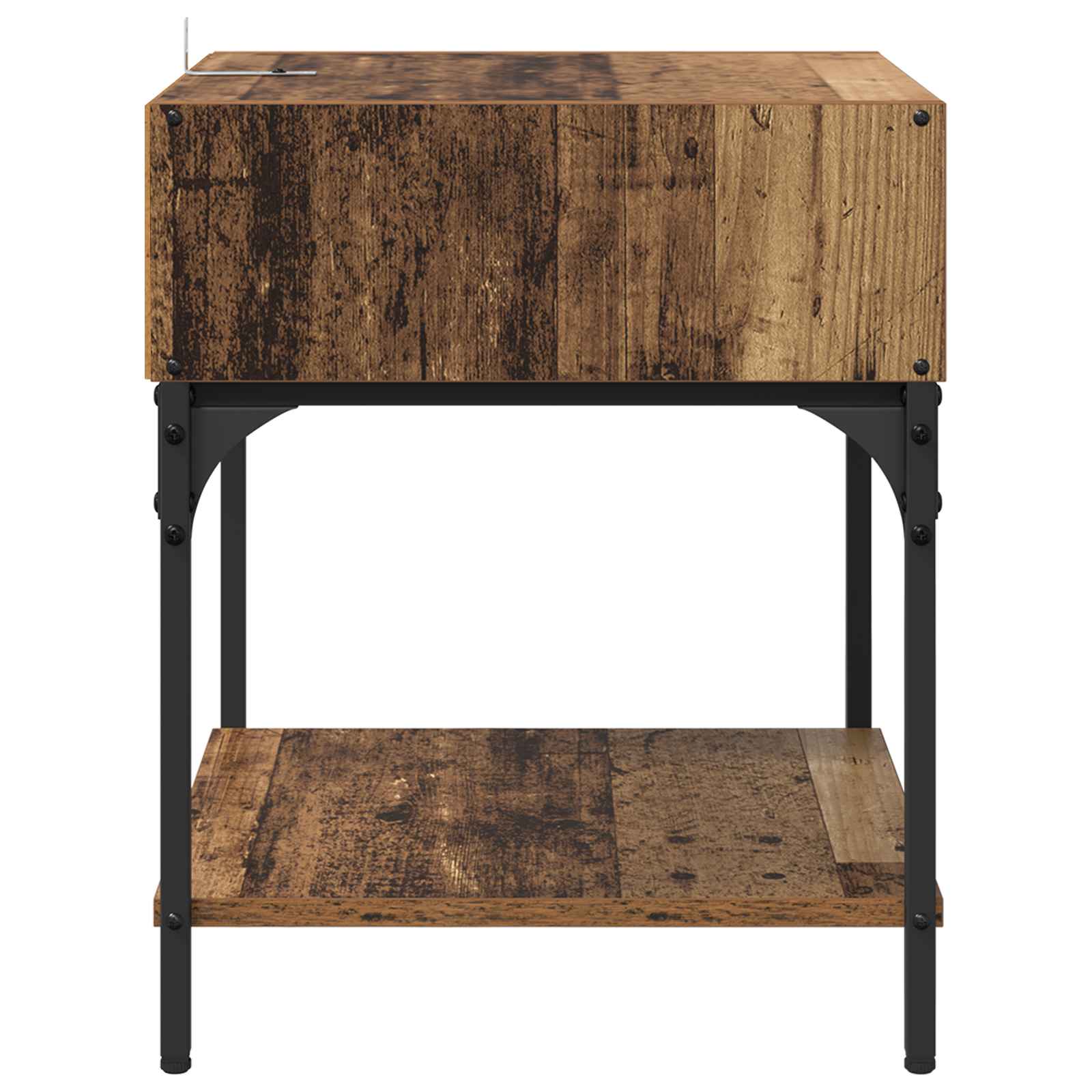 Tables de chevet 2 pièces bois ancien 40 x 40 x 50 cm - 7