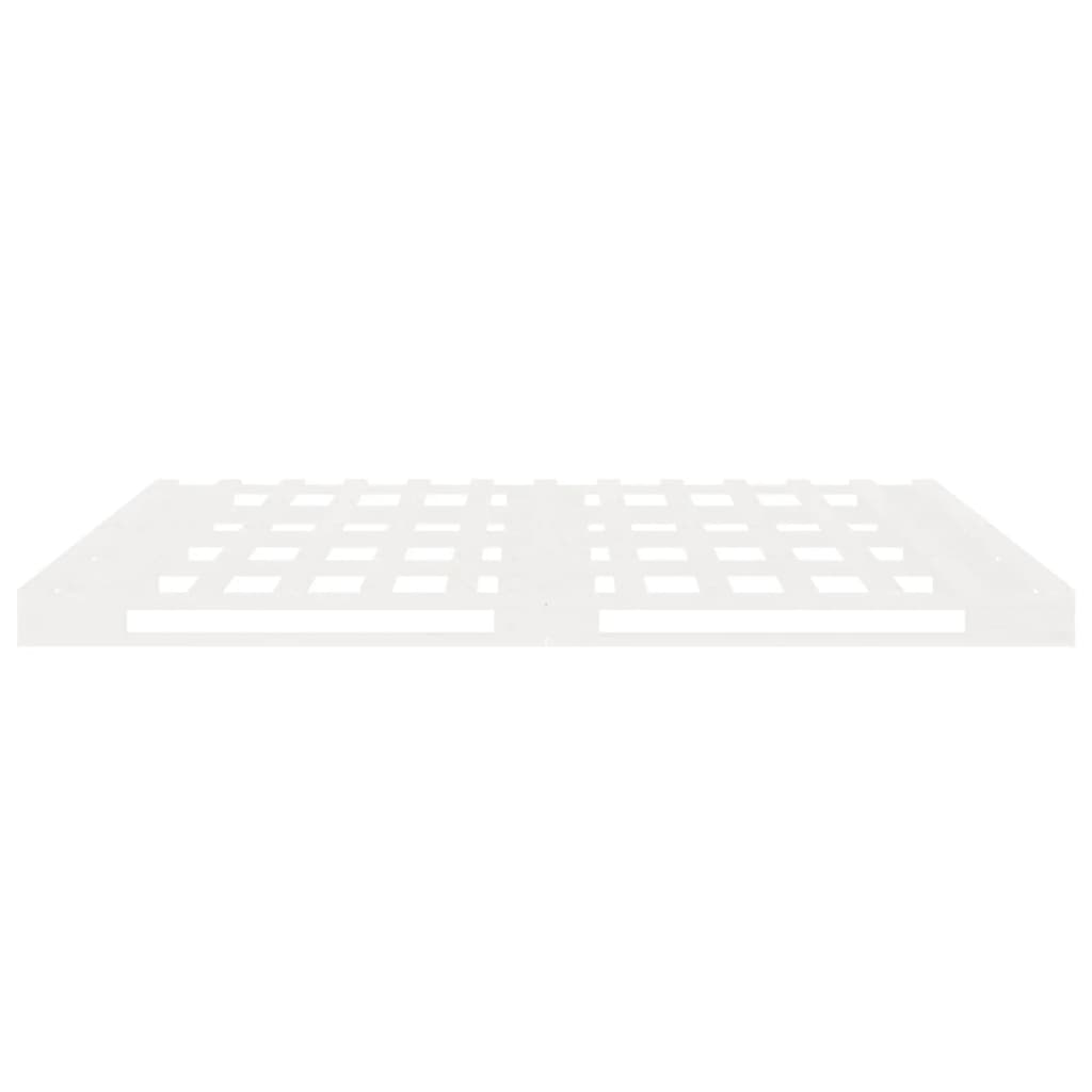 Cadre de lit sans matelas en bois massif de pin blanc pour la chambre, 200 × 200 cm - 8