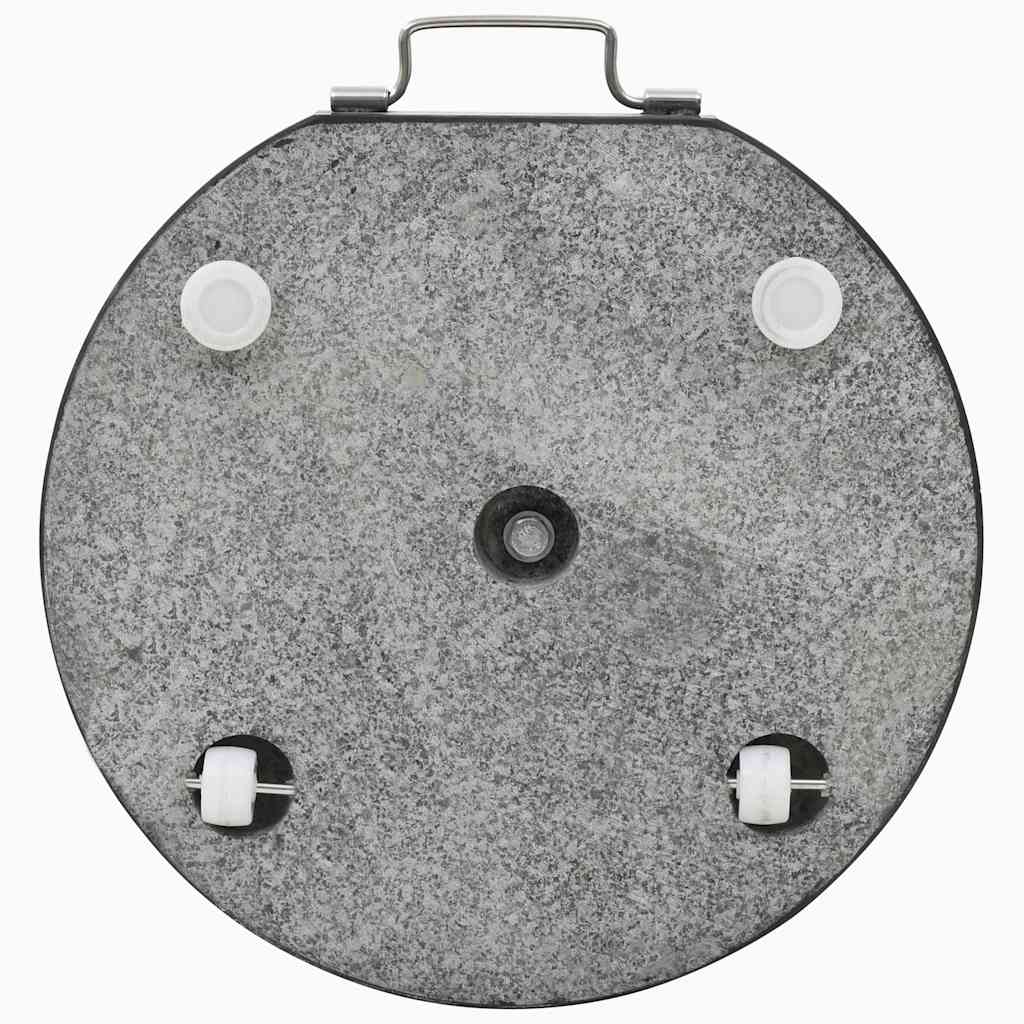 vidaXL Socle de parasol Granite 28,5 kg Rond Noir - 4