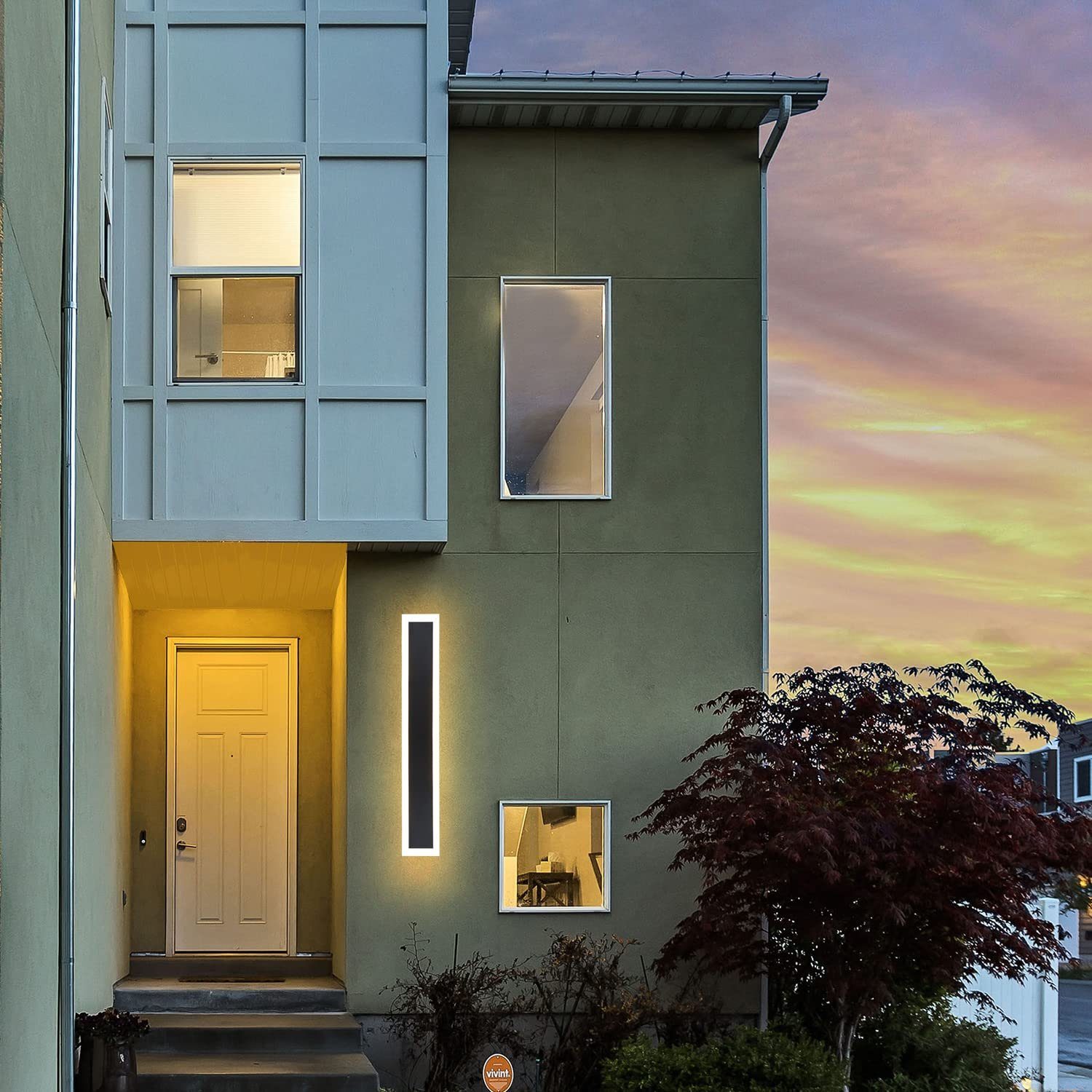 NETTLIFE Kinkiet zewnętrzny LED: kinkiet wewnętrzny o długości 50 cm, 10 W, czarny kinkiet, 3000 K, nowoczesna lampa zewnętrzna IP65 - 5