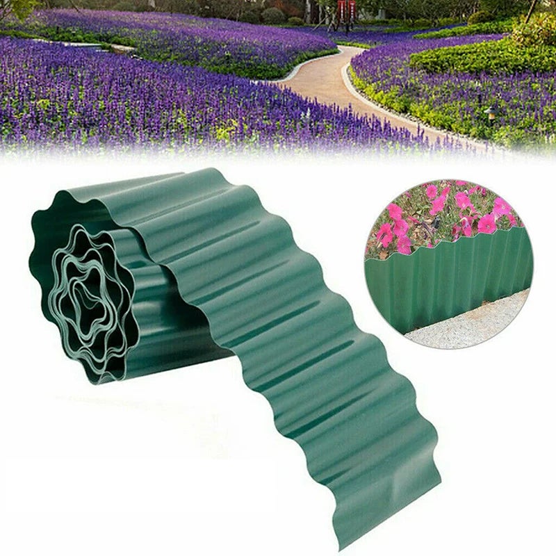 10 cm × 9 m panel graniczny krajobrazu, odporny na rdzę solidny plastikowy płot graniczny do klombów, patio DIY