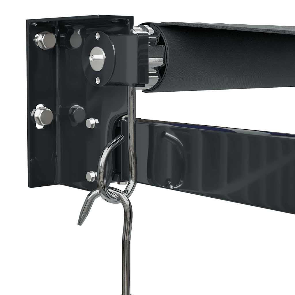 Auvent rétractable anthracite 5x3 m tissu et aluminium vidaXL - 7