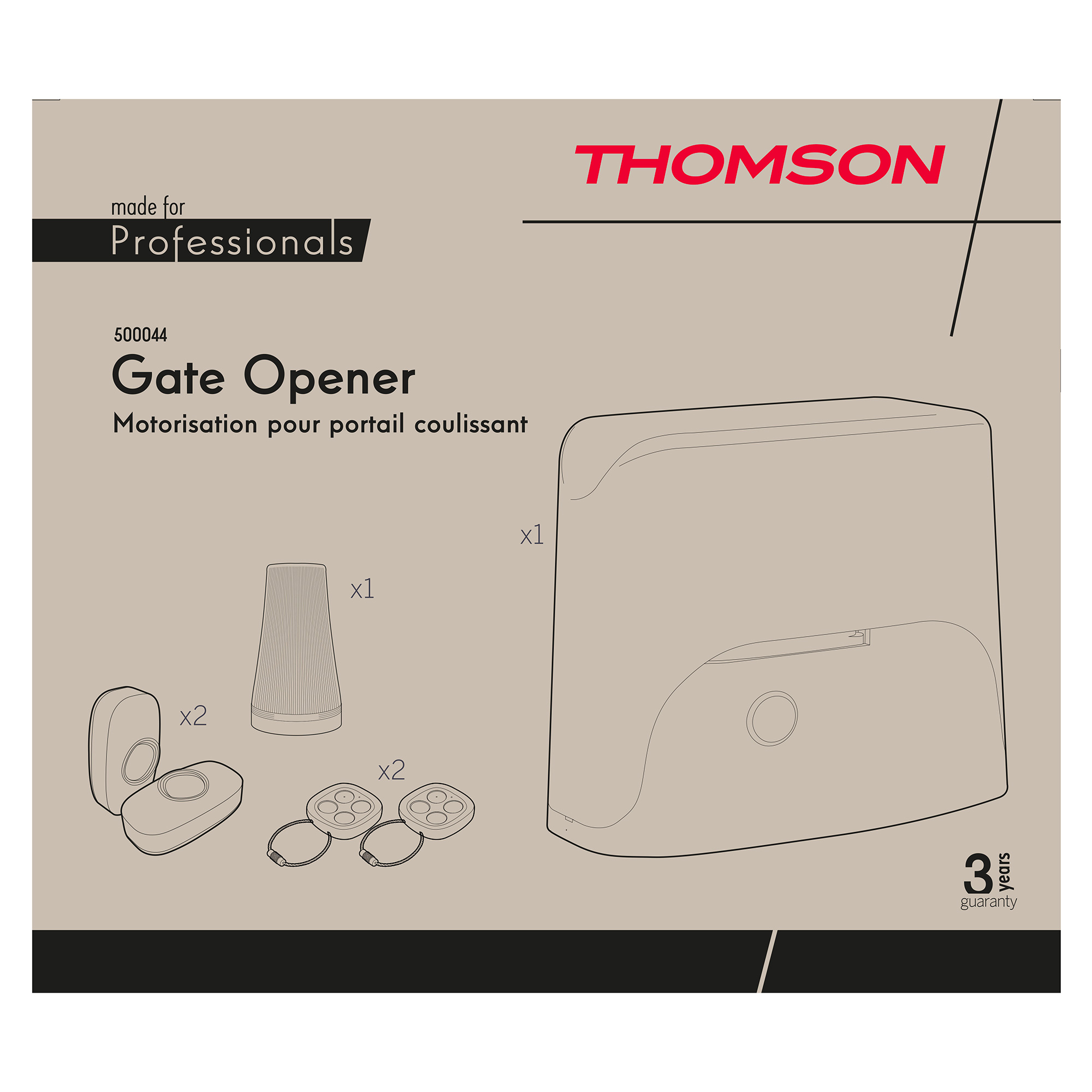 Kit motorisation pour portail coulissant - Thomson - 500044 - 5