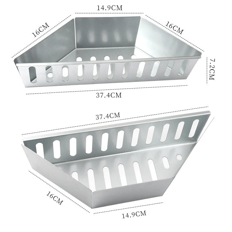 Panier à charbon (lot de 2), acier galvanisé, pour barbecues au charbon de bois - Argent - 6
