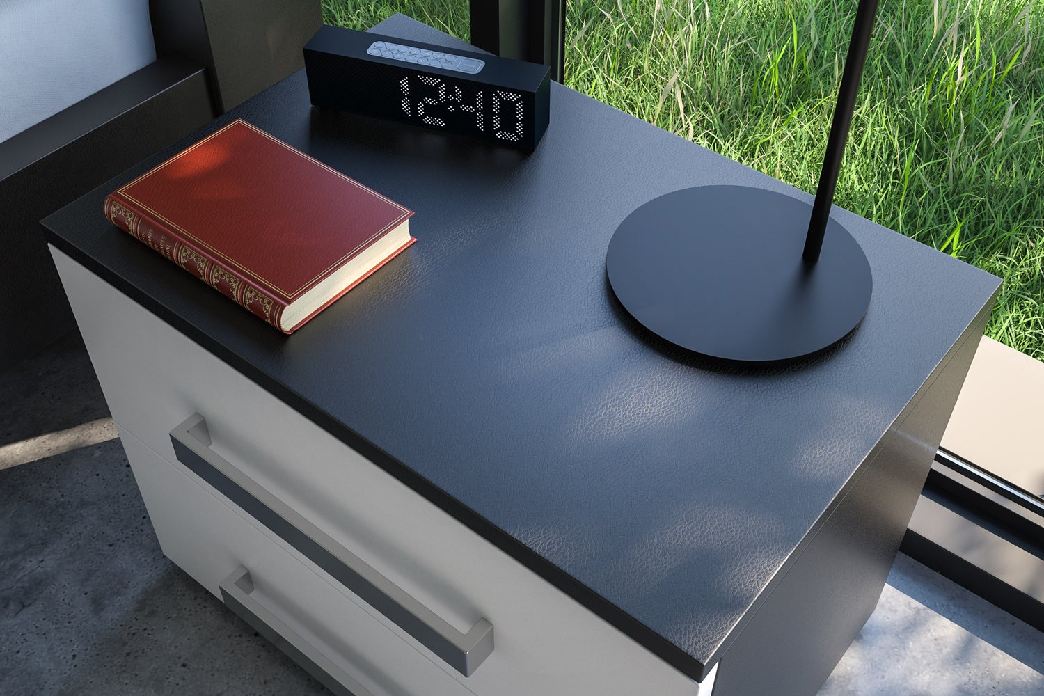 Artesive TEC-022 Cuir Noir largeur. 30 cm AU MÈTRE LINÉAIRE - Film adhésif effet cuir pour intérieur - 3