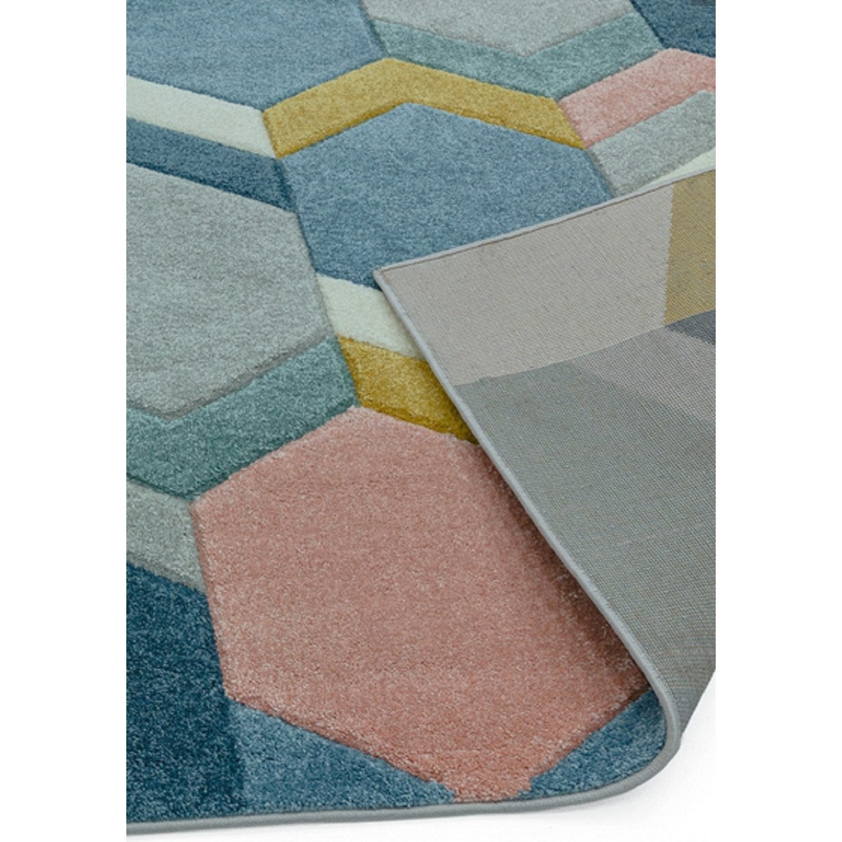 Tapis de salon moderne tissé plat HEXO 120x170 cm - 5