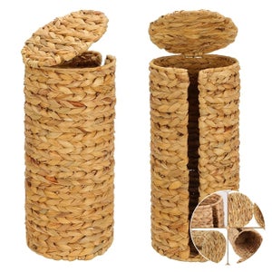 Panier De Rangement En Osier Panier D’étagère Corbeille Tressé Boîte De Rangement Avec 4