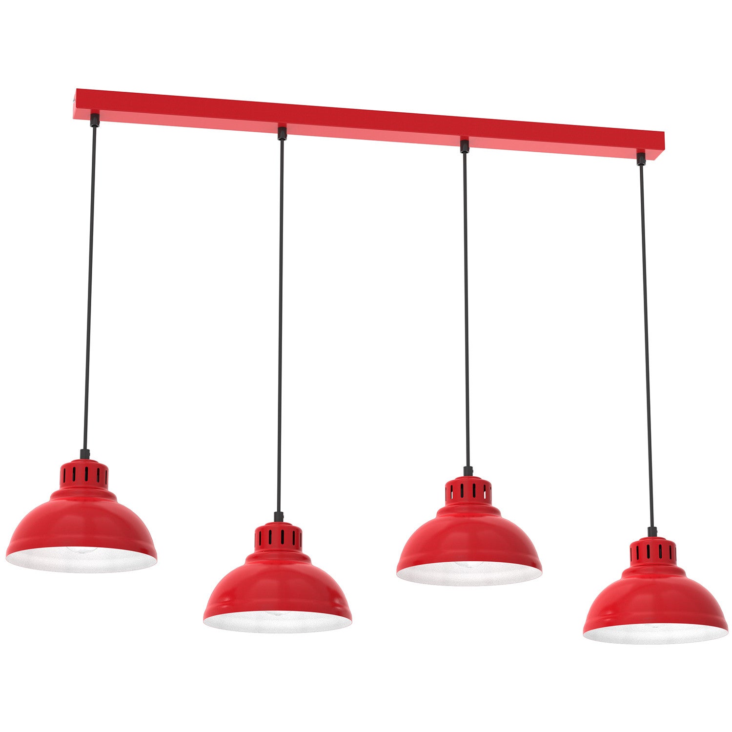 Lampa wisząca Sven czerwony matowa-biała-czarna 4xE27x15W wym: 110 x 105 x 21 cm metal Luminex
