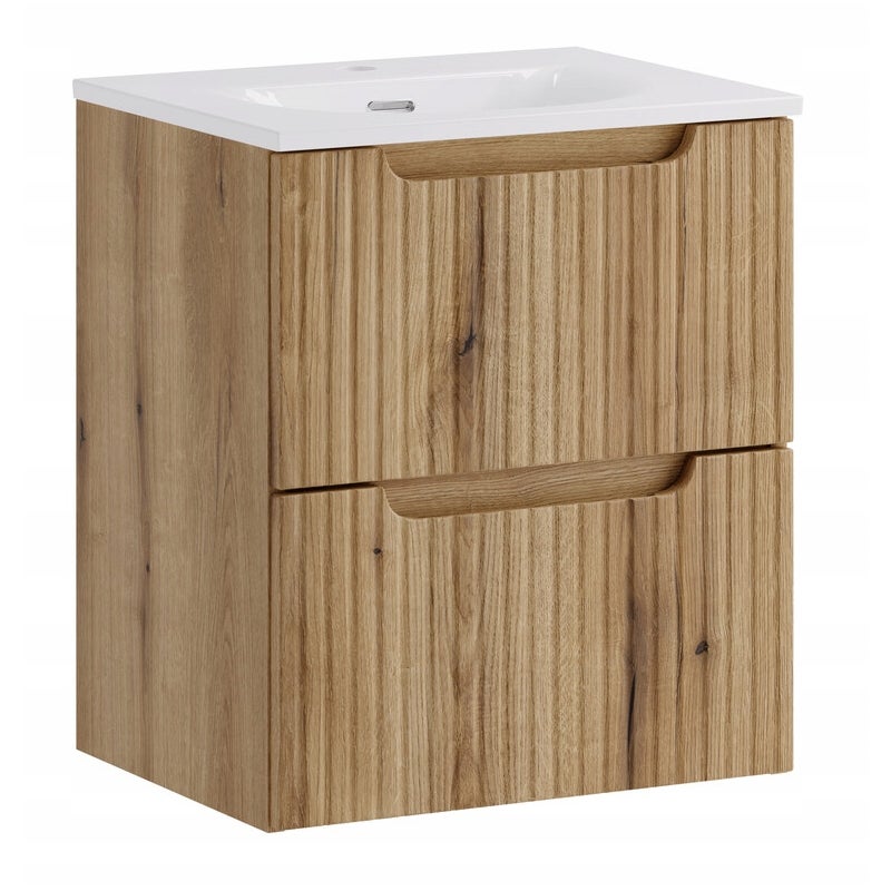 Szafka łazienkowa Nova 50 cm dąb coast evoke z umywalką SKY