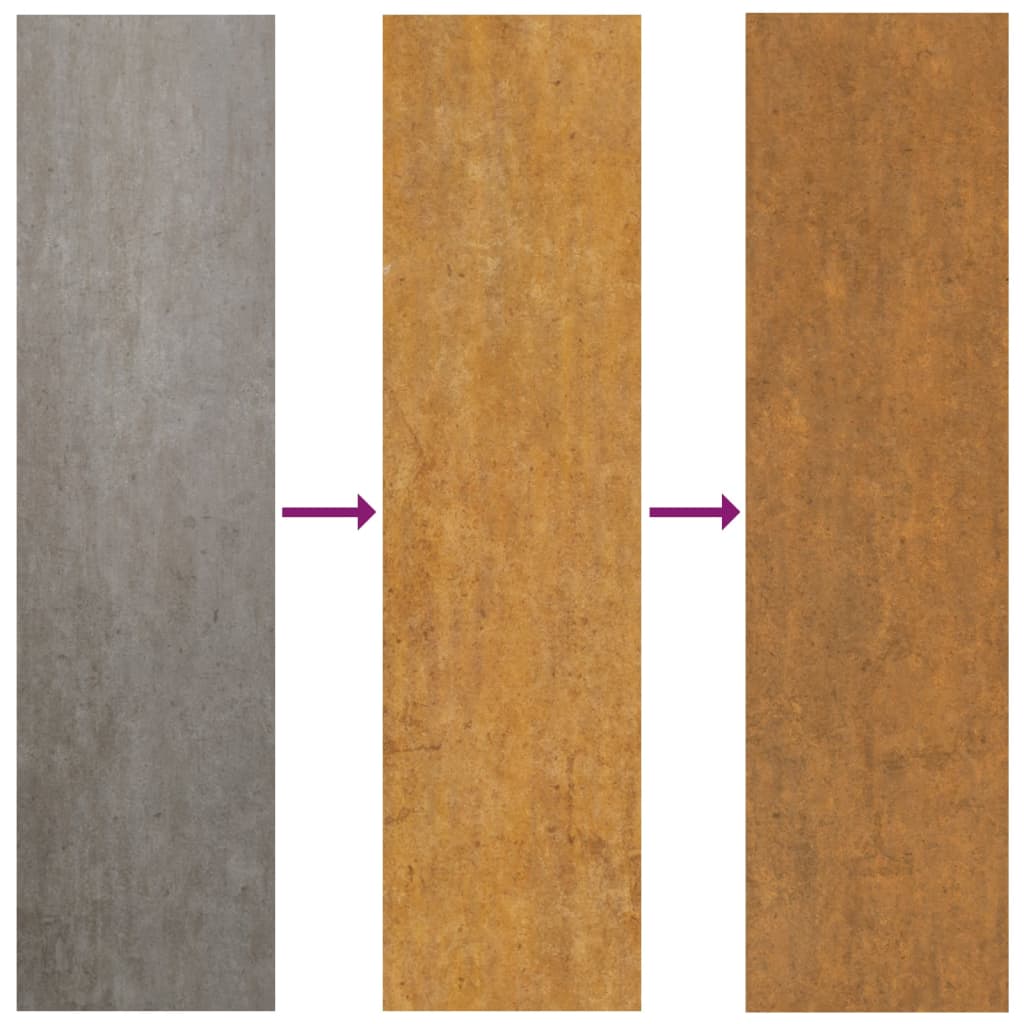 Maison Exclusive - Décoration murale jardin 55x55 cm acier corten design bambou - 6