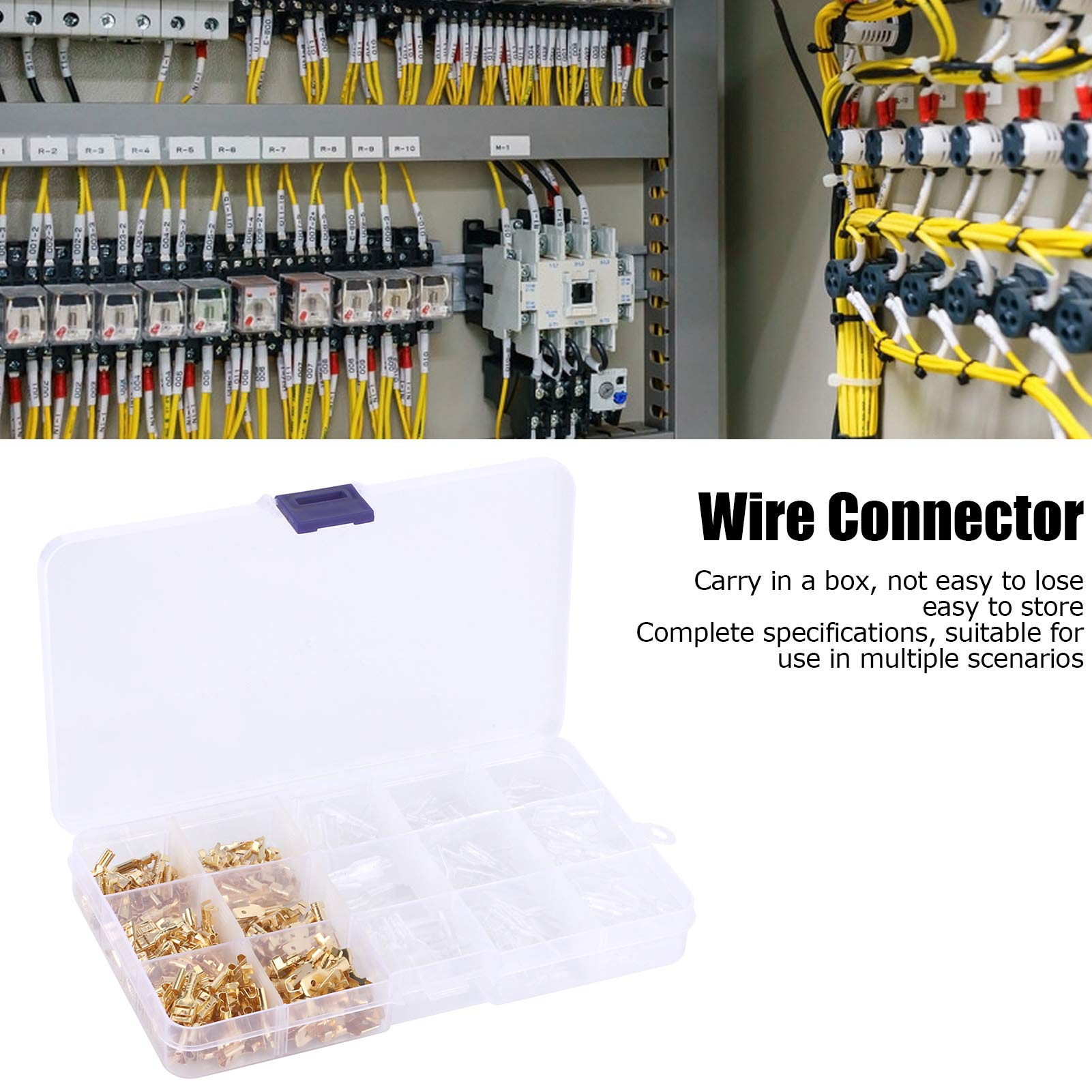 270 pezzi connettori per cavi elettrici terminali maschio femmina forniture industriali 2,8/4,8/6,3 mm - 2