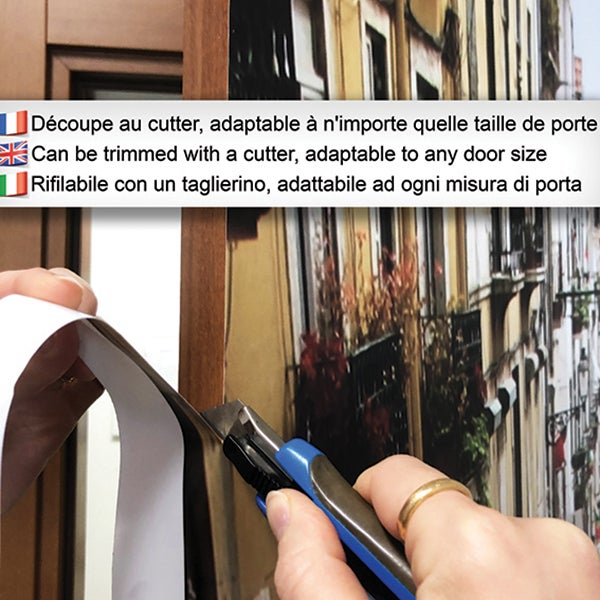 Sticker pour portes sans bulles et découpable - Tropical Vintage 93x210cm - 4