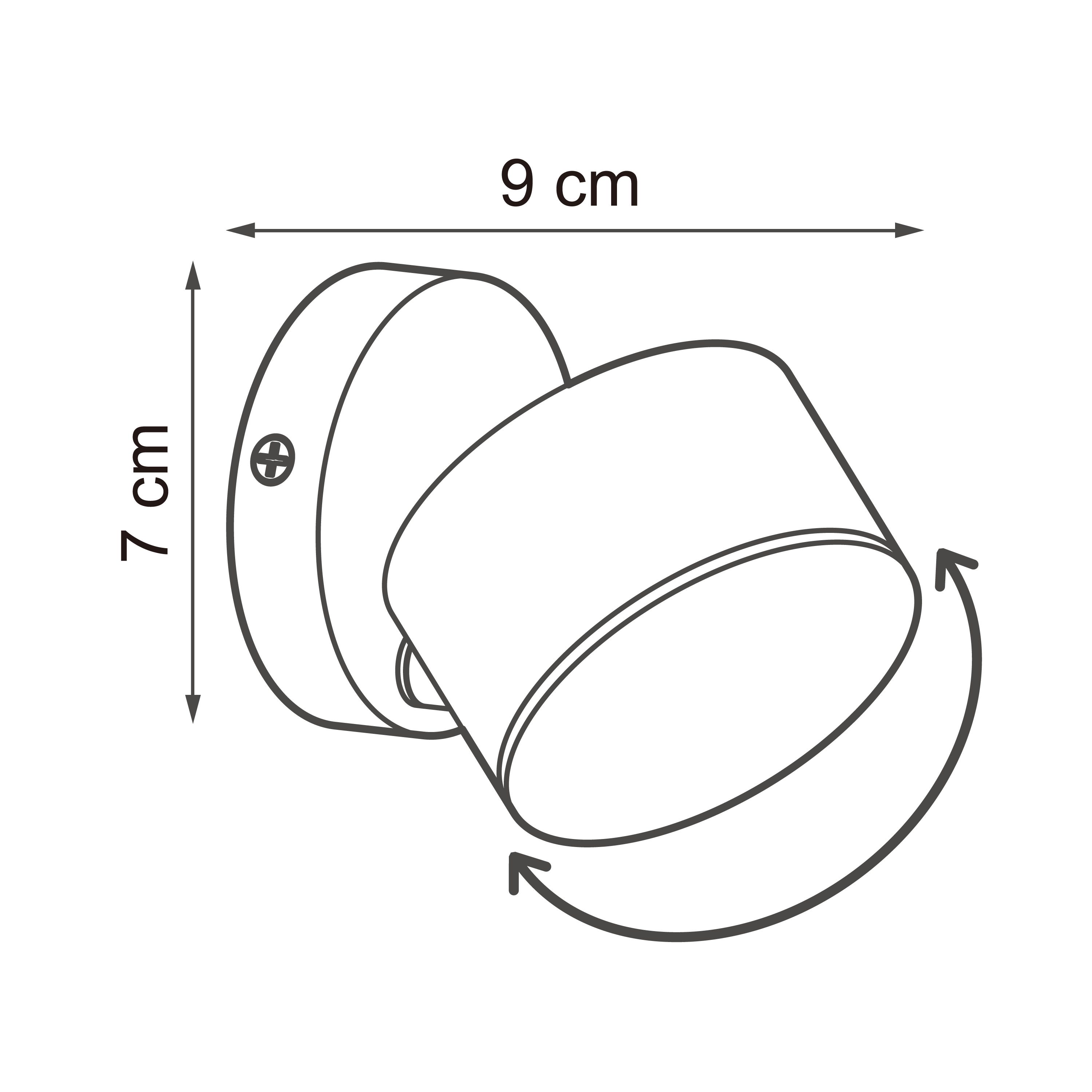 Applique LED, alluminio / acrilico, nero, Dopan, INSPIRE - 6